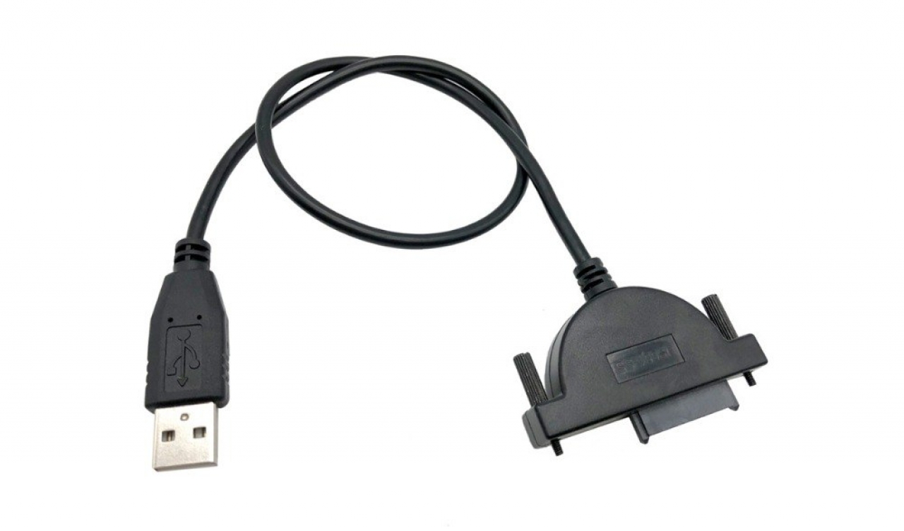 Адаптер-переходник USB 2.0 - SATA 6+7 pin для CD-ROM черный